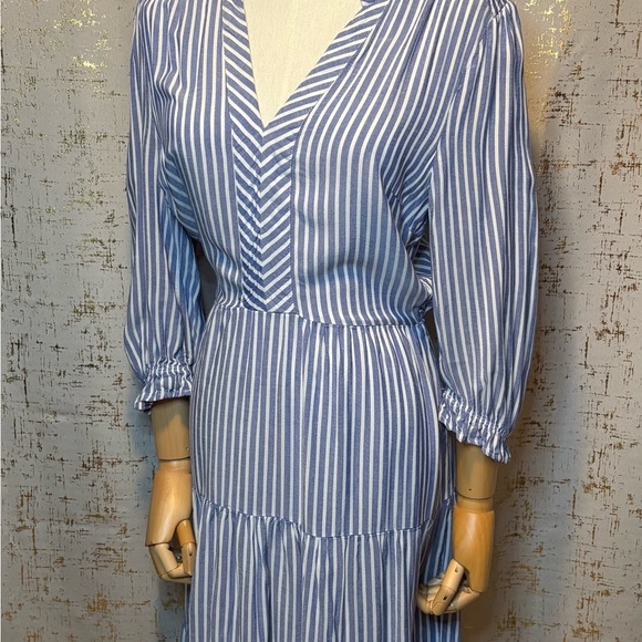 Monteau Blue Striped Women's Dress - Picture 4 of 7
